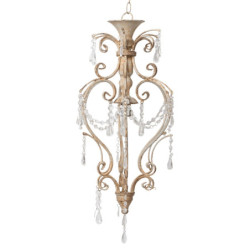 Kovové vintage světlo se skleněným závěsem – Ø 32*70 cm E14/max 1*25W