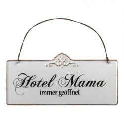 Plechová nástěnná cedule Mama Hotel - 21*15 cm