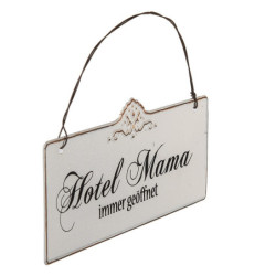 Plechová nástěnná cedule Mama Hotel - 21*15 cm