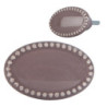 Taupe oválná vintage úchytka - 4*3*4 cm