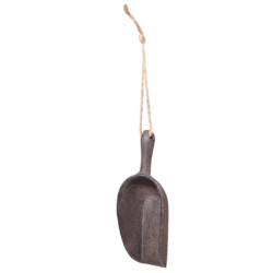 Hnědá malá litinová lopatka - 6*3*16 cm