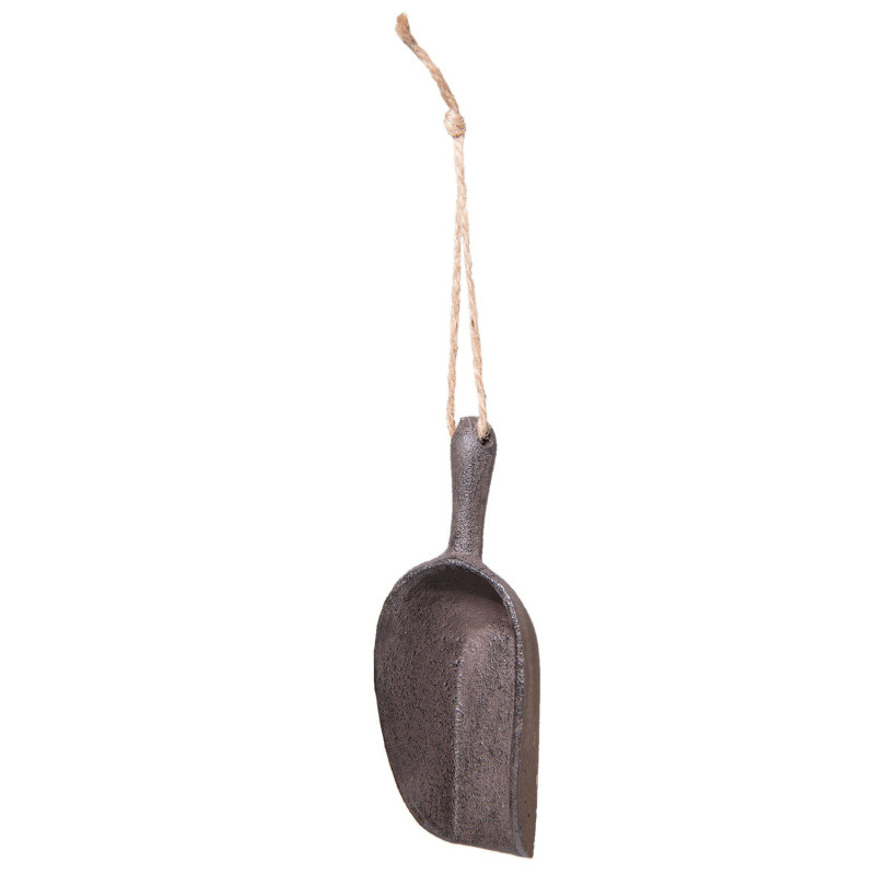 Hnědá malá litinová lopatka - 6*3*16 cm