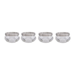 4ks skleněné svícny na čajové svíčky - Ø 6*3 cm