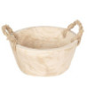 Sada 2 dřevěných košíků/ misek - Ø 36*16 cm / Ø 29*13 cm