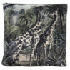 Černý sametový polštář s výplní Giraffes - 45*45cm