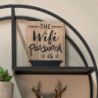 Nástěnná dřevěná cedule na heslo Wifi - 16*1*20 cm