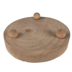 Dřevěná podložka pod nádobí na nožičkách - Ø 23*6 cm