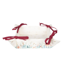 Textilní košíček na pečivo Dearly Christmas - 35*35*8 cm
