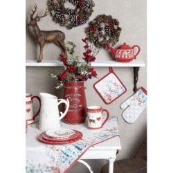Textilní košíček na pečivo Dearly Christmas - 35*35*8 cm