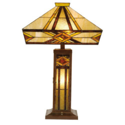 Stolní lampa Tiffany Therese - 42*71 cm 2x E27 / Max 60W & 1x E14 / Max 40W