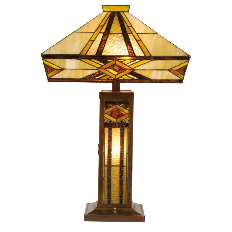 Stolní lampa Tiffany Therese - 42*71 cm 2x E27 / Max 60W & 1x E14 / Max 40W