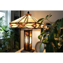 Stolní lampa Tiffany Therese - 42*71 cm 2x E27 / Max 60W & 1x E14 / Max 40W