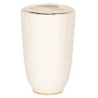 Porcelánový kelímek na zubní kartáčky se zlatým pruhem - 7*12 cm