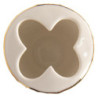 Porcelánový kelímek na zubní kartáčky se zlatým pruhem - 7*12 cm