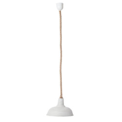 Šedé závěsné světlo na laně - Ø 25*16 cm E27/60W