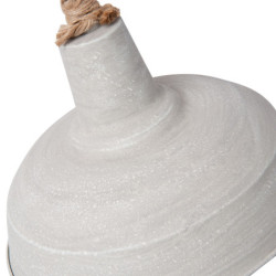 Šedé závěsné světlo na laně - Ø 25*16 cm E27/60W