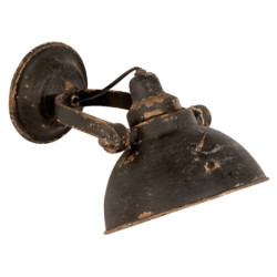 Nástěnná černá retro lampa - 21*30*19 cm E14/25W