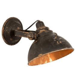 Nástěnná černá retro lampa - 21*30*19 cm E14/25W