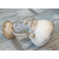 Nástěnná bílá retro lampa - 21*30*19 cm E14/25W
