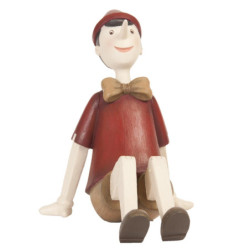 Dekorativní soška sedícího Pinocchio - 15*11*14 cm