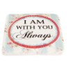 Keramický podtácek s růžemi a nápisem Always  - 9*1*9 cm