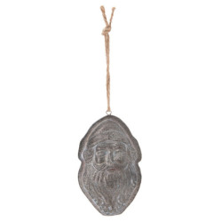 Šedá závěsná dekorace Santa - 6*4*9 cm
