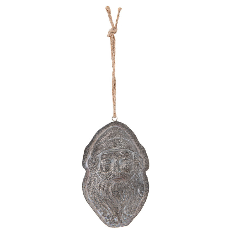 Šedá závěsná dekorace Santa - 6*4*9 cm
