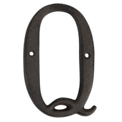 Nástěnné kovové písmeno Q - 13 cm