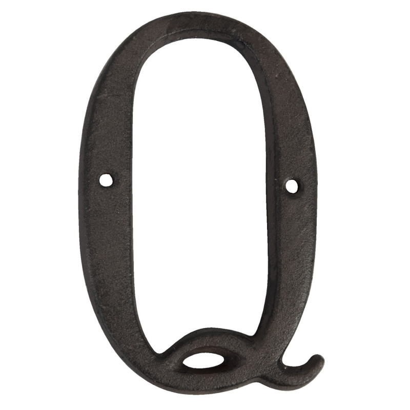 Nástěnné kovové písmeno Q - 13 cm