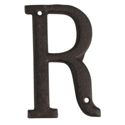 Nástěnné kovové písmeno R - 13 cm