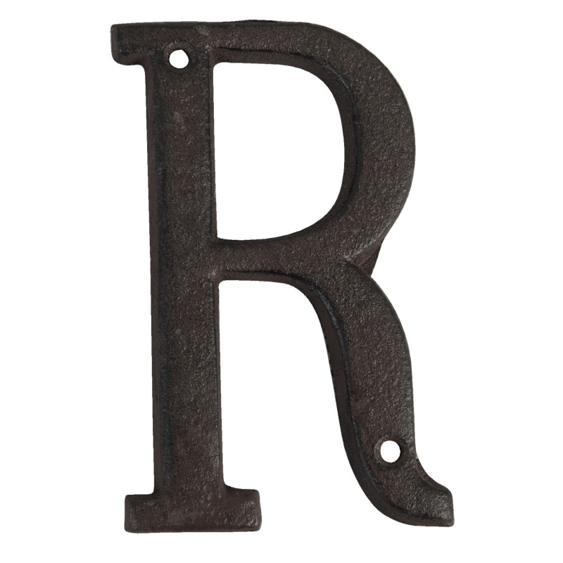 Nástěnné kovové písmeno R - 13 cm