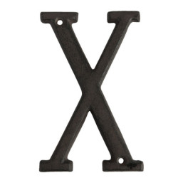 Nástěnné kovové písmeno X - 13 cm
