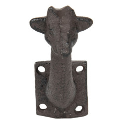 Hnědý nástěnný háček Žirafa - 10*4*7 cm