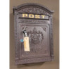 Hnědá poštovní schránka s ornamenty - 32*10*45 cm