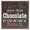 Nástěnná kovová cedule Chocolate - 25*25*0.5 cm