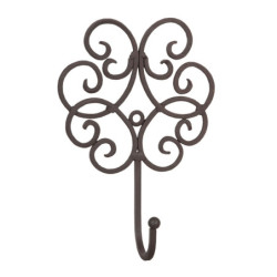 Věšák ornament tmavý - 13*5*19 cm