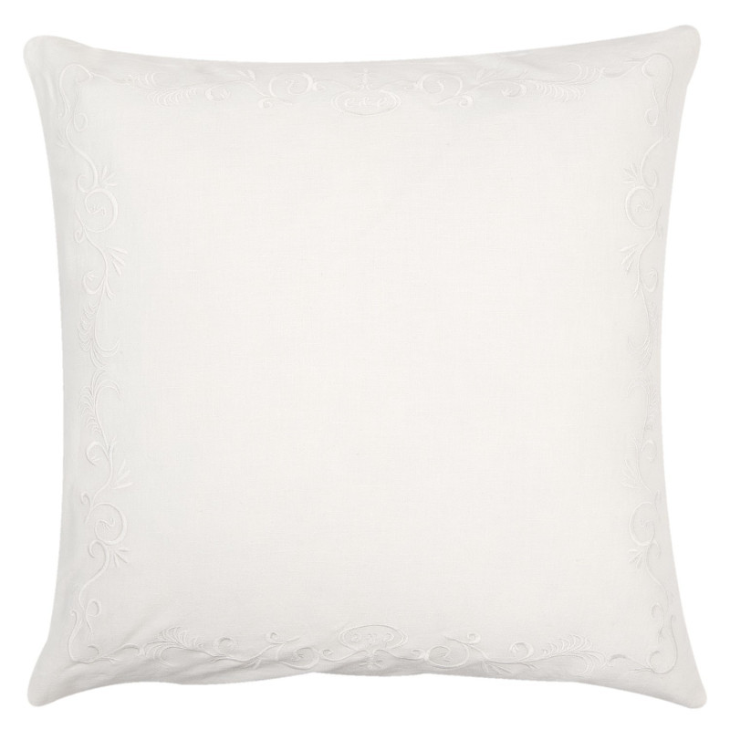 Bílý povlak na polštář French Flower white - 50*50 cm