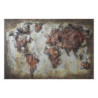Kovový nástěnný obraz Mapa světa - 120*4*80 cm