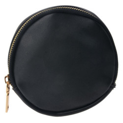 Bílo černá kabelka s imitací hadí kůže do pasu, černá kulatá kalebka přes rameno - 18*10*5 cm /  13 cm