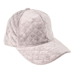 Růžová sametová kšiltovka - 57 cm