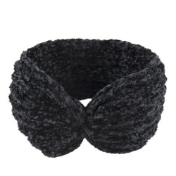 Černá dámská žinilková čelenka Peppe - 22*12 cm