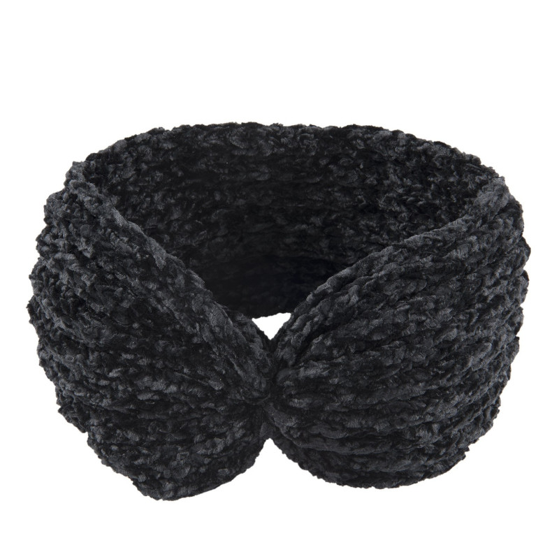 Černá dámská žinilková čelenka Peppe - 22*12 cm