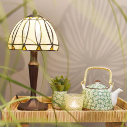 Stolní lampa Tiffany Oneida - Ø 19*40 cm E14/40W