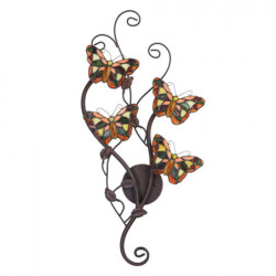 Nástěnná lampa Tiffany Papillons - 32*68 cm G4/4*2W