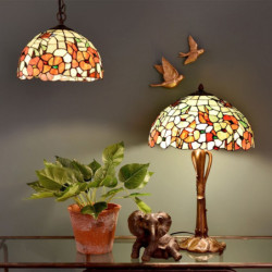 Stolní lampa Tiffany Esmée - Ø 40*63 cm E27/2*60W