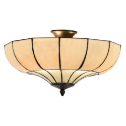 Stropní světlo Tiffany Champagne - Ø 46*25 cm E27/2*60W