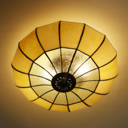 Stropní světlo Tiffany Champagne - Ø 46*25 cm E27/2*60W