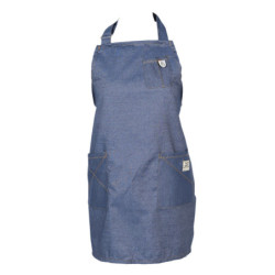 Bavlněná kuchyňská zástěra s denim provedením - 70*65 cm