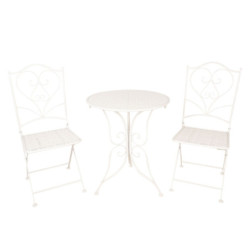 Set zahradního kovového nábytku Adaleide - Ø 60*70 / 2x Ø 40*40*92 cm