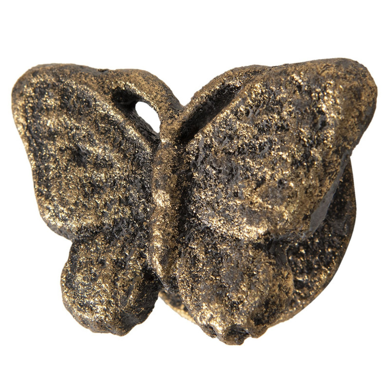 Zlatá vintage úchytka ve tvaru motýla - 8*5*3 cm